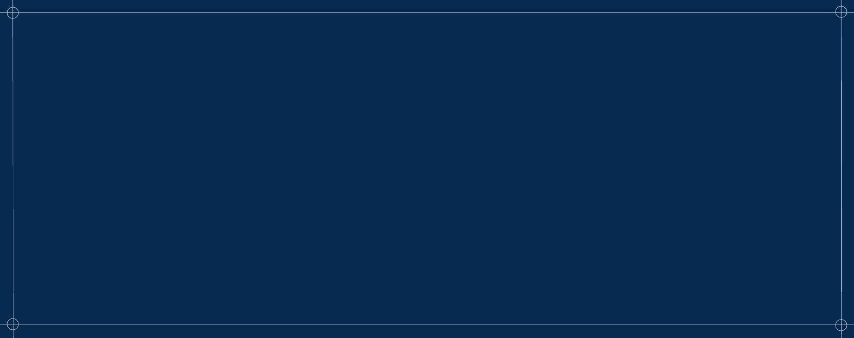 Dark blue background with white lines.