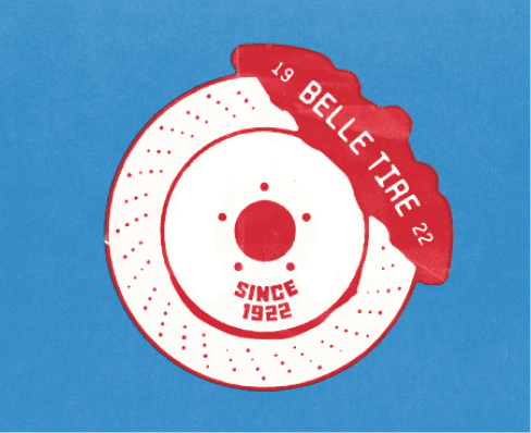 Illustrated Belle Tire brake rotor